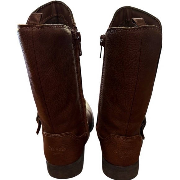 Toddler Girls' OshKosh B'gosh Size 8 Riding Boots – Brown Zip-Up Closure EUC - Picture 6 of 9